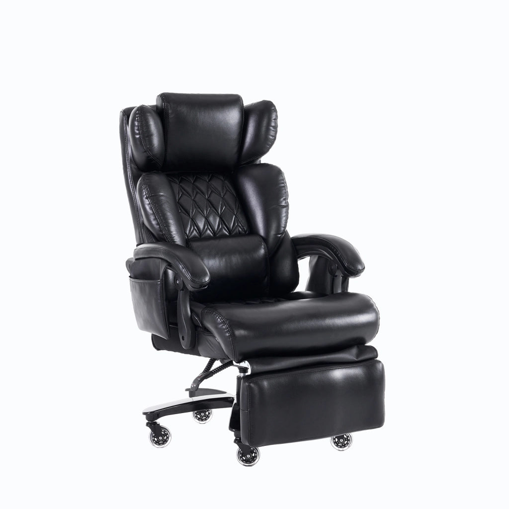 Sedia da ufficio ergonomica XXL - Zephmum- Massaggio, riscaldamento, poggiapiedi, regolabile