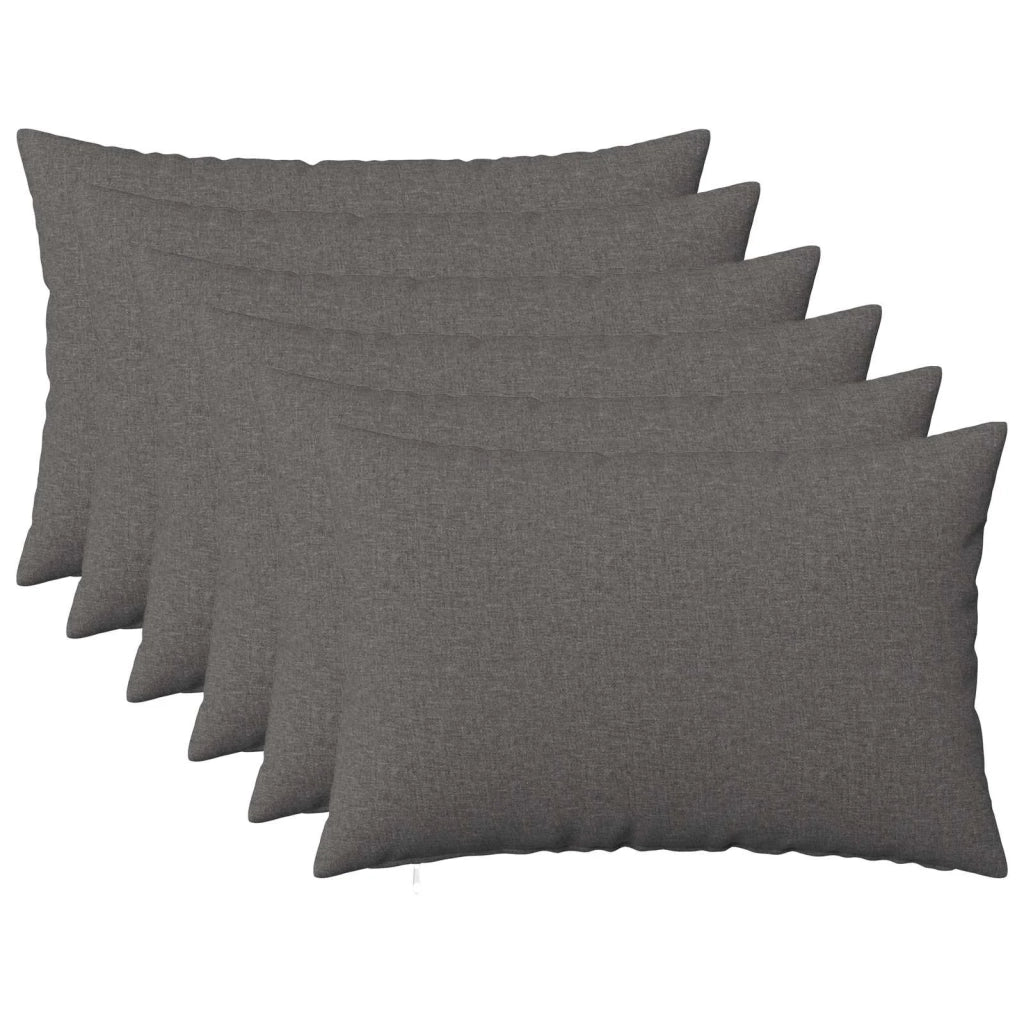 Federa 6 pz HEERLEN Grigio Chiaro 50 x 80 cm Tessuto 911870