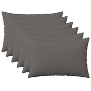 Federa 6 pz HEERLEN Grigio Chiaro 50 x 80 cm Tessuto 911870