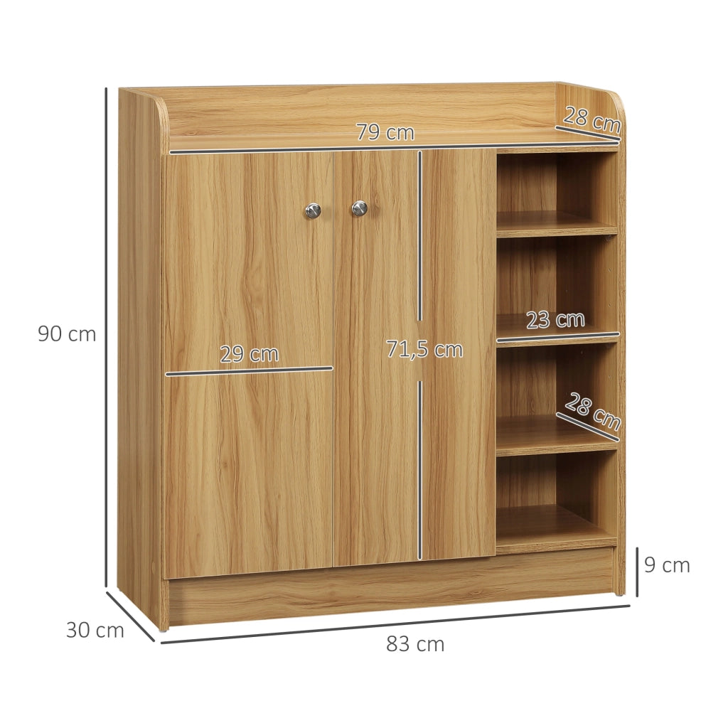 Scarpiera con Ante e Ripiani Regolabili ¨C zephmum ¨C Bianco 80x30x100