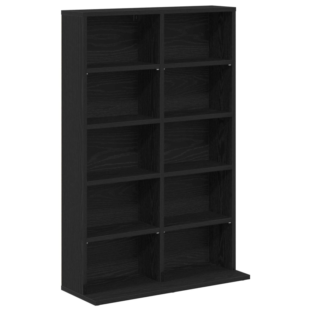 Mobile per CD 2 pz Rovere Nero 65 x 23,5 x 97,5 cm 8012677