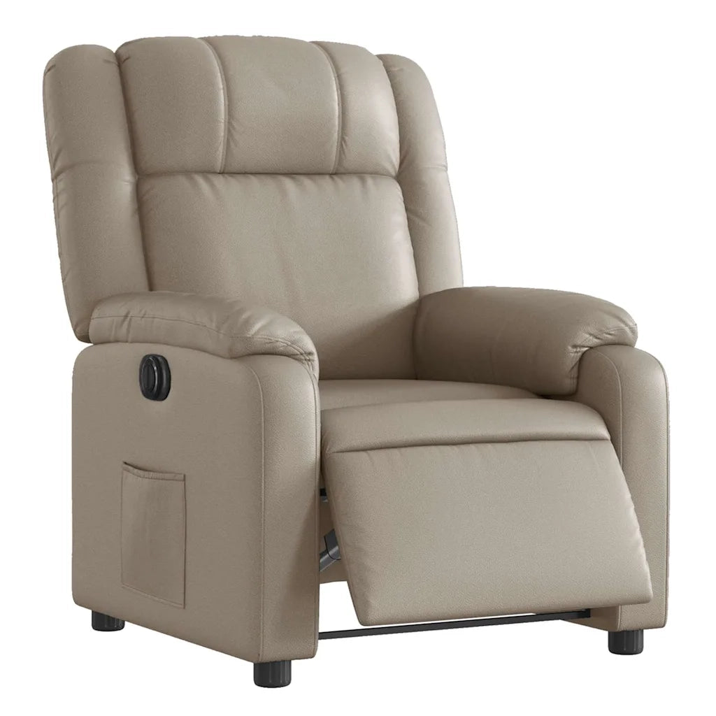 Divano Sedia-Poltrona Reclinabile Elettrica Cappuccino in Similpelle 517526