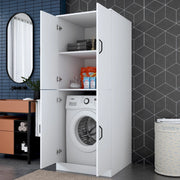 Sarre, Armadio Multiuso Grande 2 Ripiani, 70x182h cm Bianco