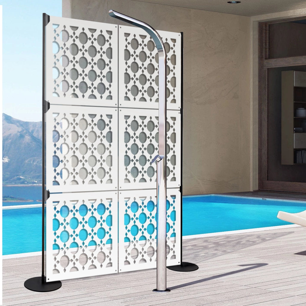 ALADIN - Pannello in PVC traforato - Parasole Misura: 73x73 cm, Colore: bianco