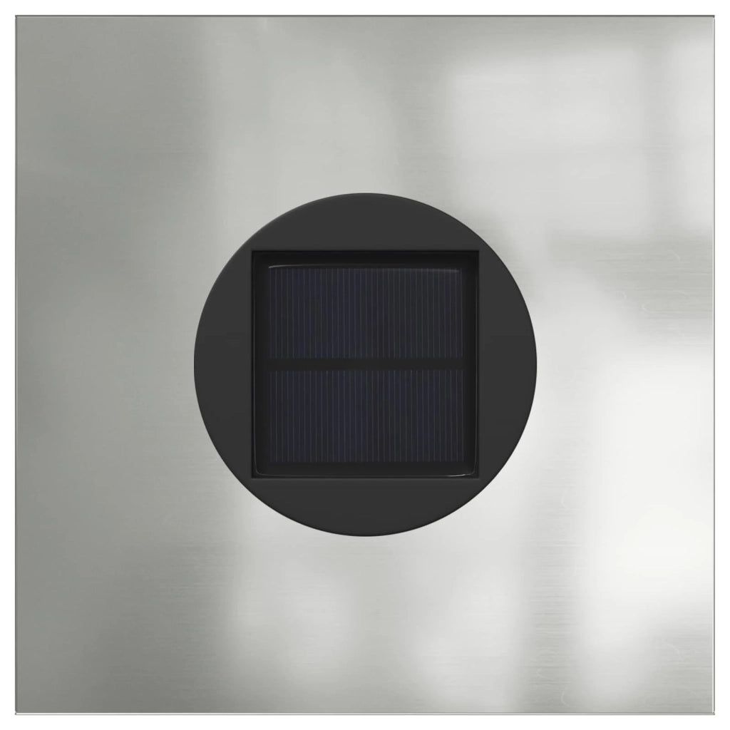 Faro LED solare per sentieri 2 pz Argento Zincato CFW4716185