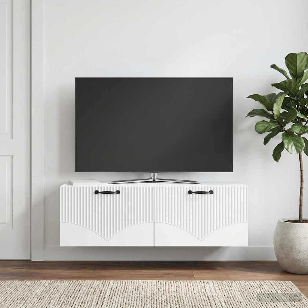 Mobile Porta TV da Muro Bianco 98 x 31 x 30 cm 899065