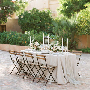 Set Tavolino e 2 Sedie Pieghevoli da Giardino Bistrot Nero