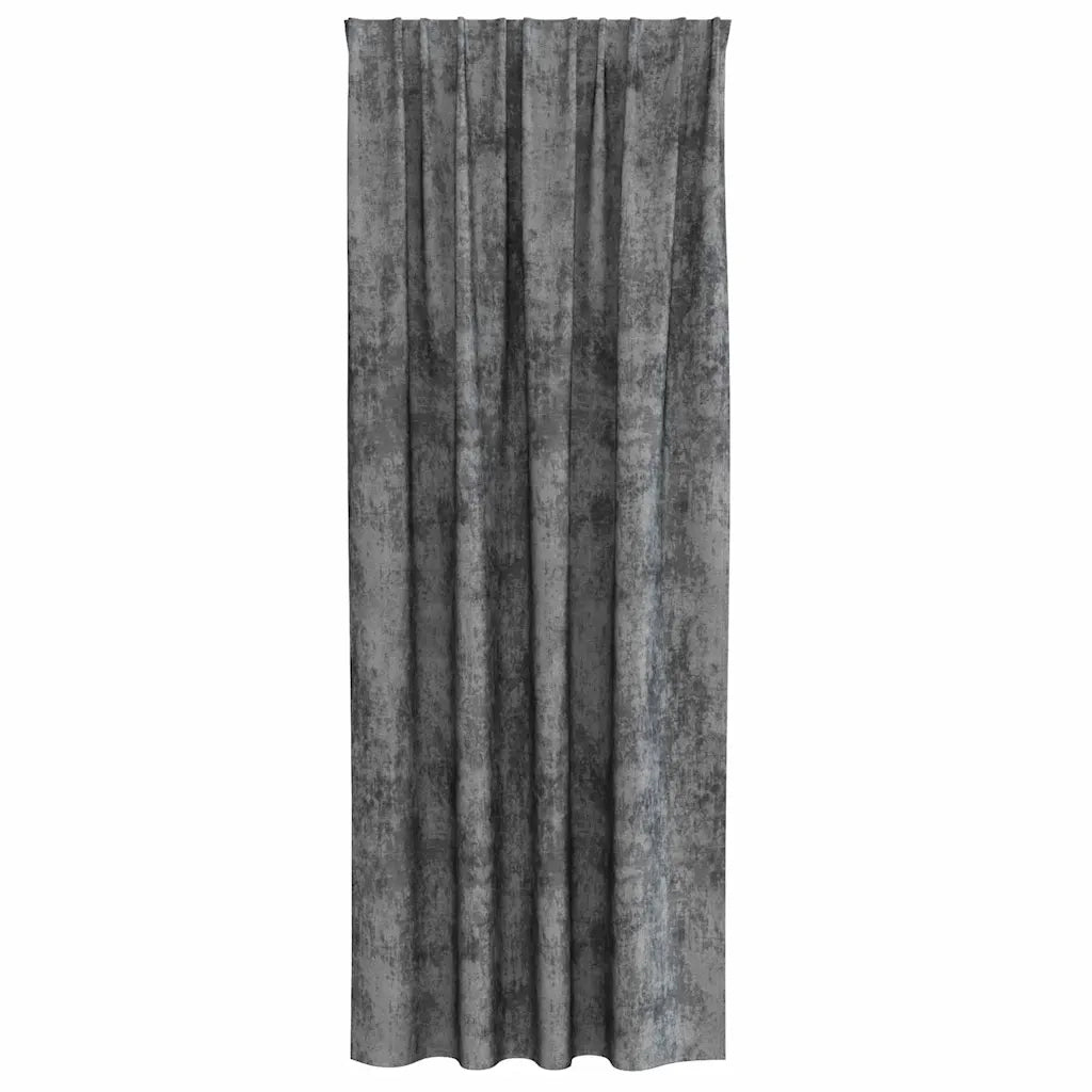 Tende in Velluto con tende 2 pz Grigio 245 x 140 cm Velluto