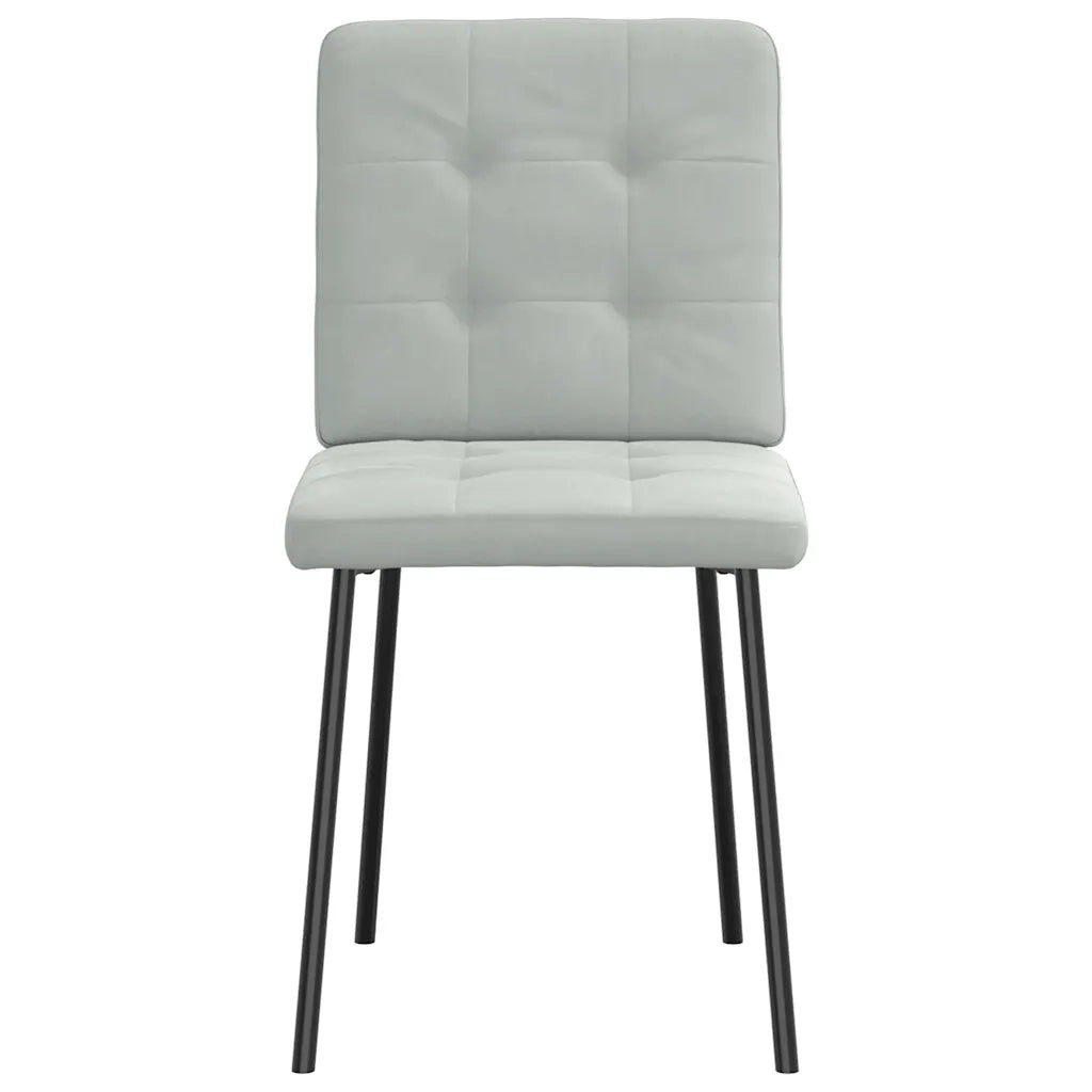 Sedie da Pranzo 2 pz Grigio Chiaro in Velluto 4101057