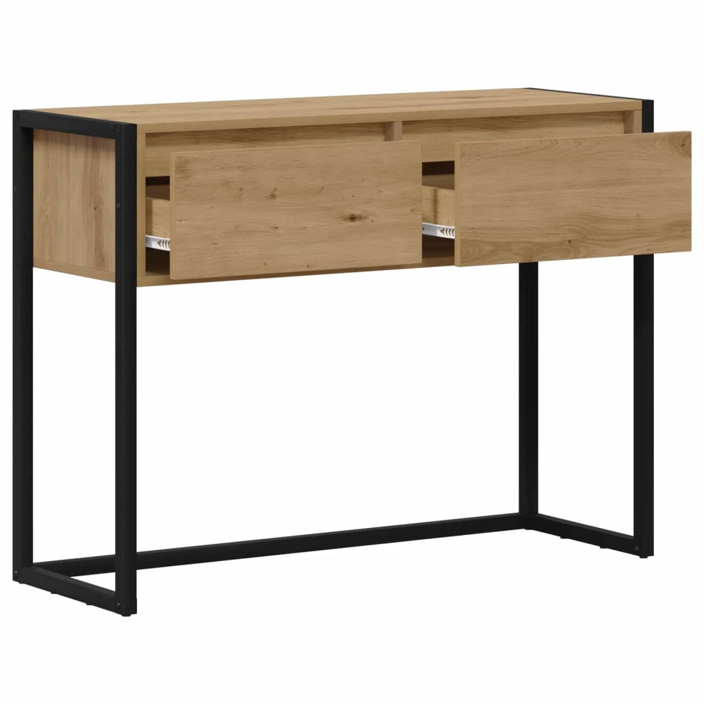 Tavolino | Tavolo laterale Rovere Artigianale 100 x 36 x 75 cm Legno multistrato