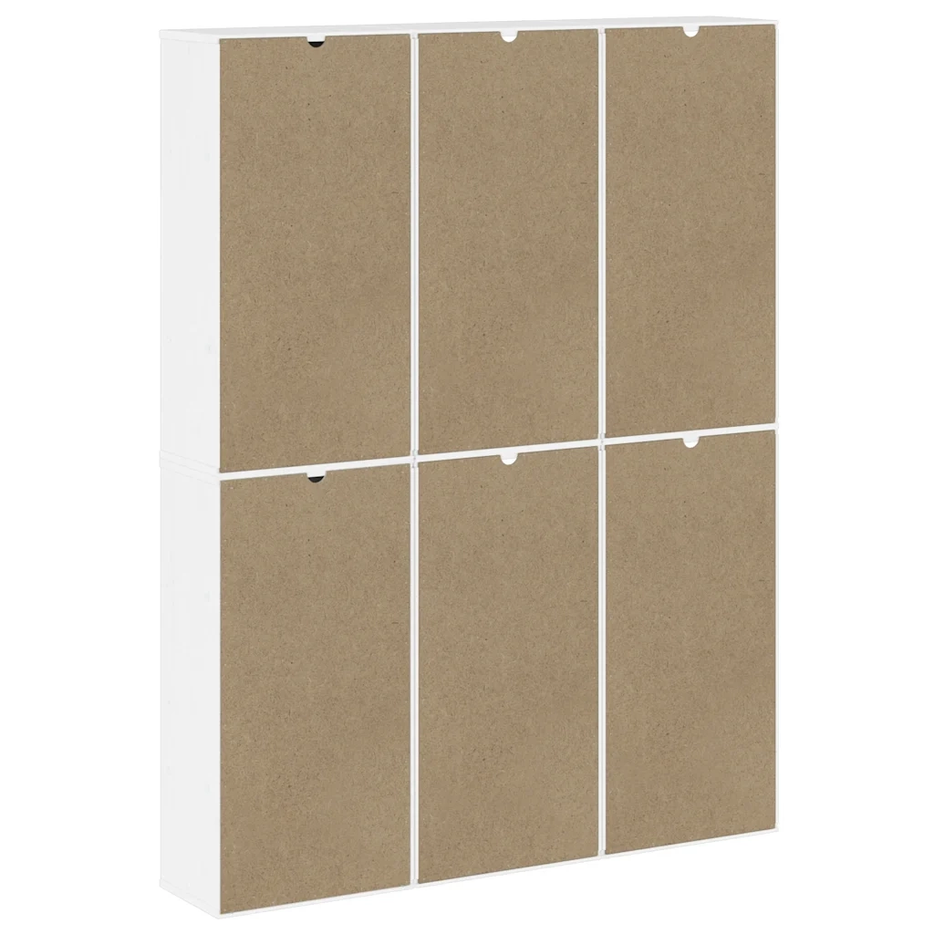 Armadietti Laterali 6 pz ODDA Bianco 40x24x79 cm Legno di Pino 3365355