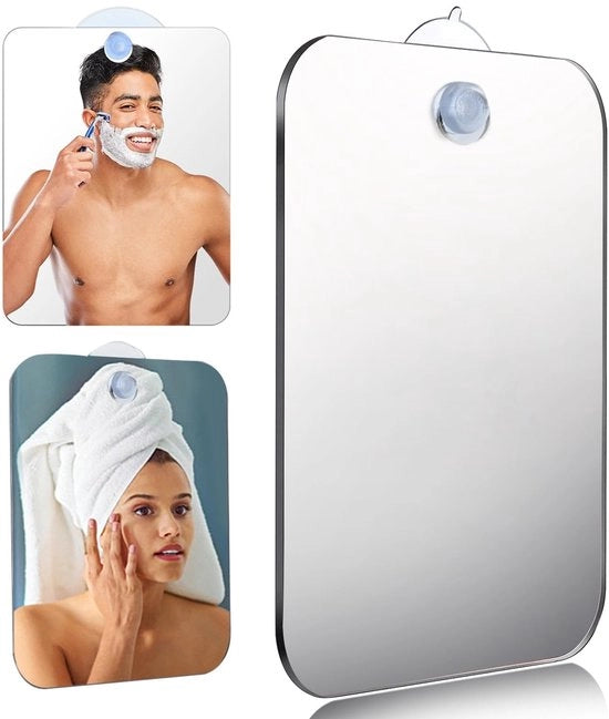 Specchio per il trucco portatile - Resistente all'umidità - Manuale - Ideale per schiarire e truccare - Materiale acrilico - Adatto per la stanza da bagno