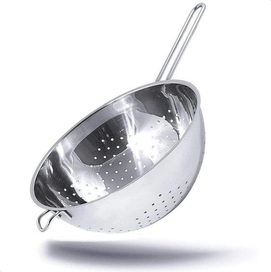 Set di Straniere in Acciaio Inossidabile con Maniglia Piana Ø 24 - Set di Straniere per Zuppe e Blanqueggianti in Acciaio Inossidabile