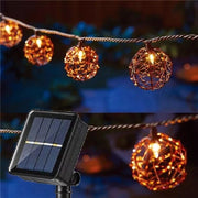 Catena di luci a Led 10 Lampadine per esterno da Giardino energia solare da 3.8M