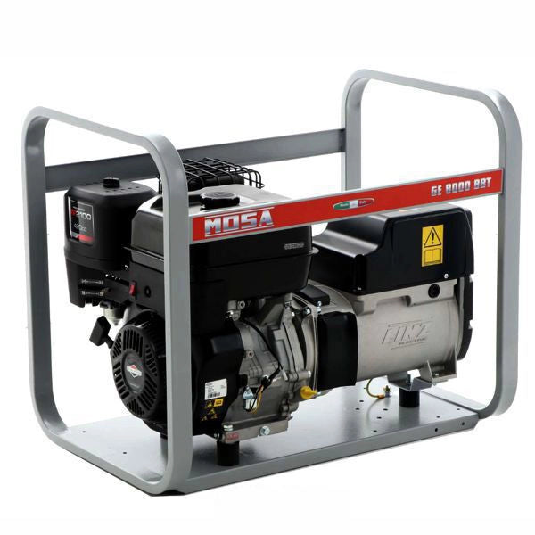 MOSA GE8000BBT Generatore Monofase Trifase con Motore 4T OHV BandS XR2100 420 cc Potenza 3,2 kW Monofase 5,6 kW Trifase (77x52x65 cm) colore Nero