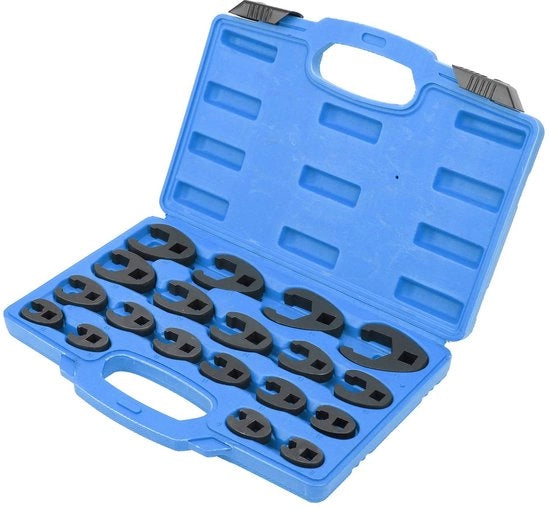 Set di chiavi a crociera metriche 8-32 mm - Acciaio inox - Manicotto di chiusura - Chiave a crociera inclusa - Kit di 19 pezzi