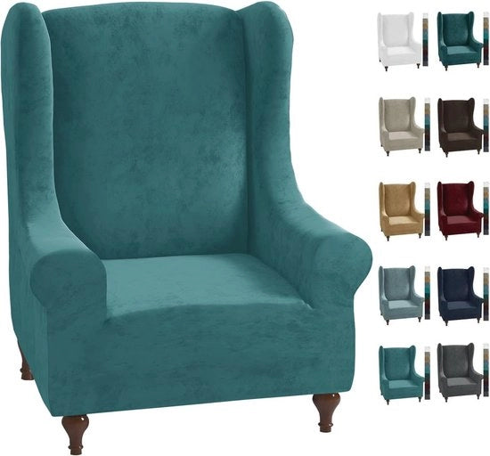 Vestiti per poltrone a schienale inclinabile - Slipcover elastico per poltrone a schienale inclinabile in blu di pavone