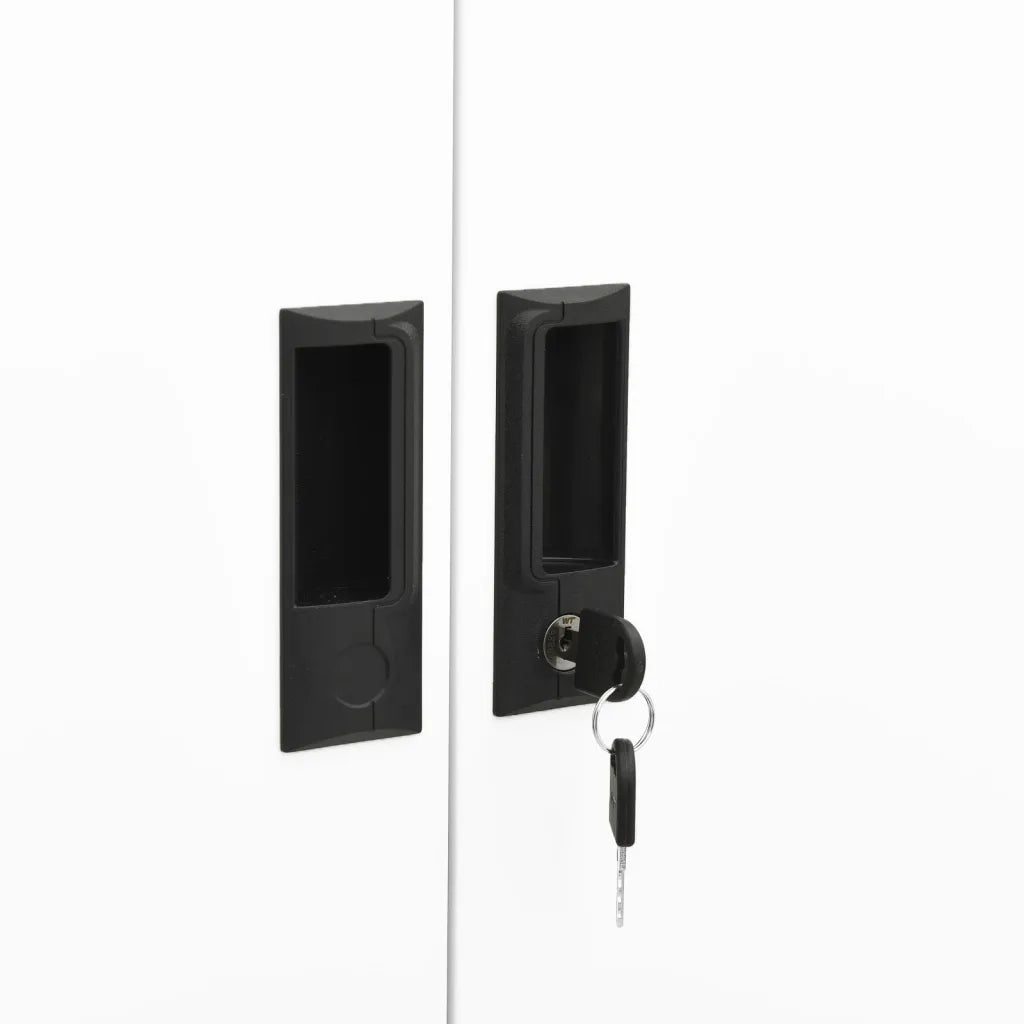 Armadio per Ufficio Bianco 90x40x180 cm in Acciaio