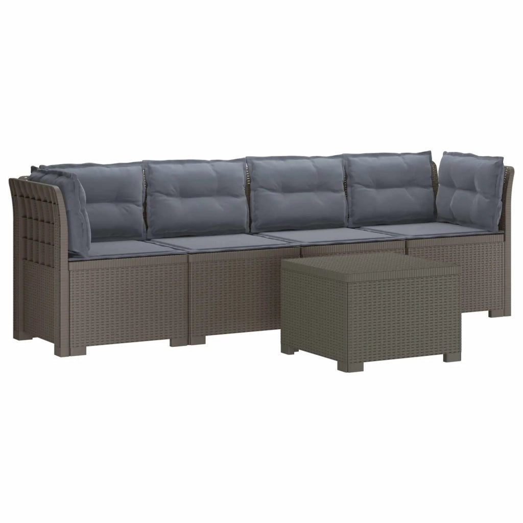 Divano da Giardino a 4 Posti con Cuscini in Stile Rattan PP 3443885