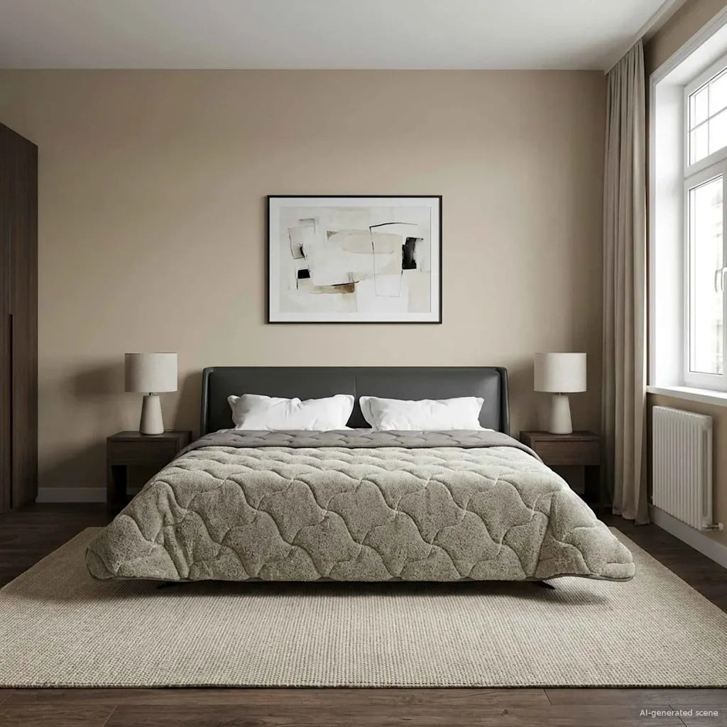 Piumone Completo Annuale Trapuntato Grigio chiaro 240 x 260 cm 42026252