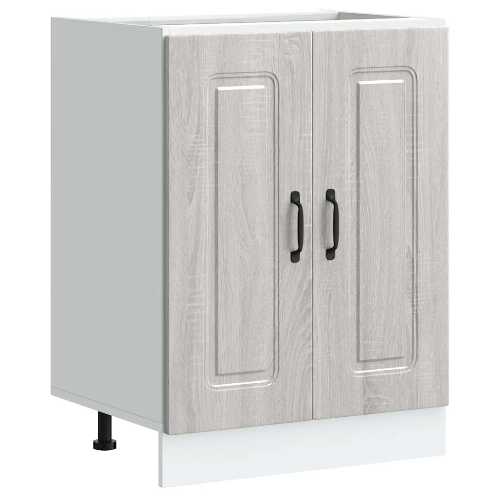 vidaXL Mobile base lavello Kalmar Grigio Sonoma 60x46x81,5 cm