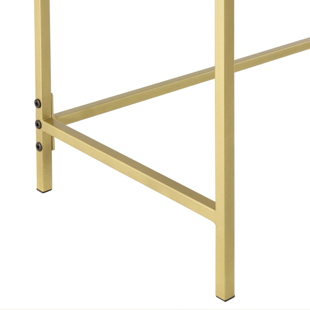 Consolle di design extra soggiorno piano vetro gambe acciaio 100 cm oro 03_0006182