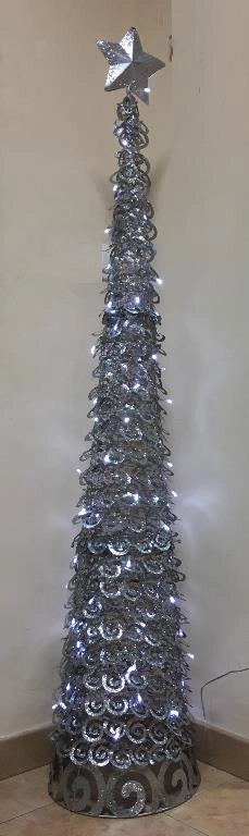 Decorazione Casa Natalizia Albero di natale con luci 120 cm