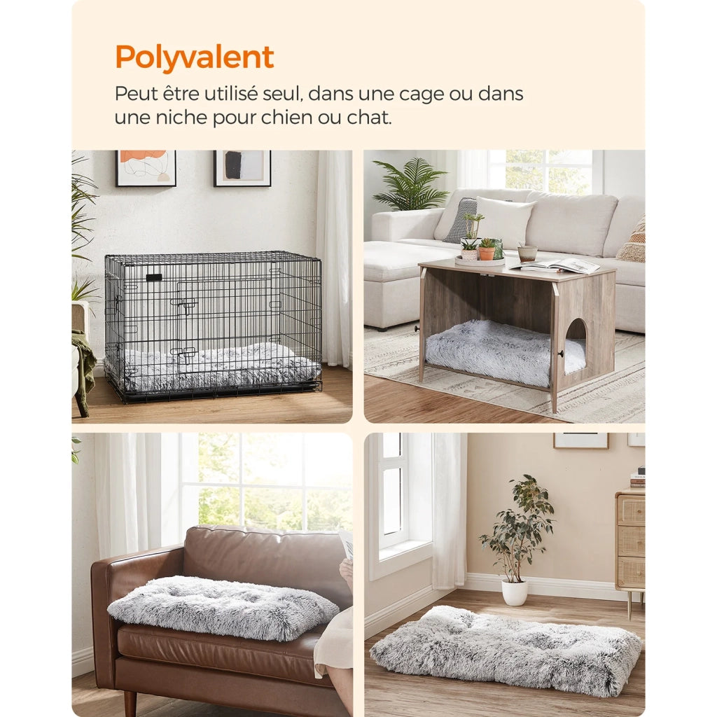 Cuccia per cani/divano letto per animali domestici imbottitura morbida lavabile in lavatrice cuscino per cani 110 x 73 cm grigio 12_0006796
