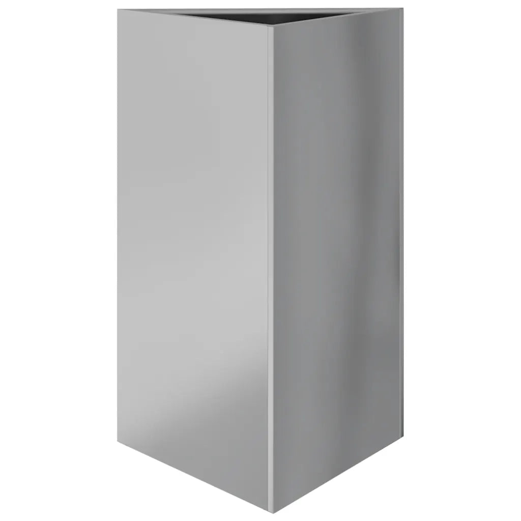 vidaXL Fioriere 2 pz Triangolari 50x43x75 cm in Acciaio Zincato