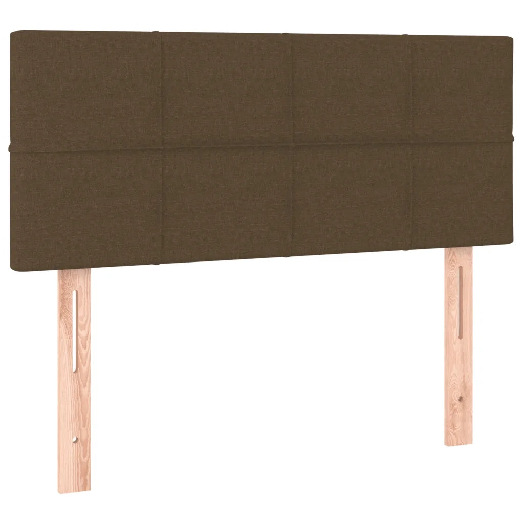 Giroletto a Molle con Materasso Marrone Scuro 80x200 cm Tessuto