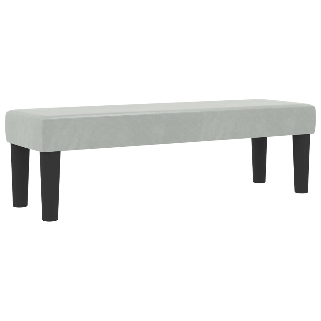 Letto a Molle con Materasso & Panchina Grigio Chiaro 160x200 cm Velluto