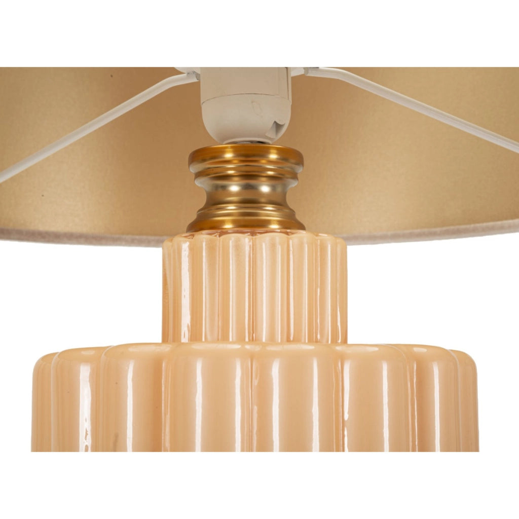 Lampada da Tavolo VKH732, Bianco, Vetro, 69,5x40,5x40,5 cm
