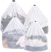 Set di 4 asciugamani microfibra di alta qualità per lavatrice - Con chiusura a cerniera pratica e 4 misure diverse - Ideale per la lavanderia delicata, i capi da bambino e le sottovesti
