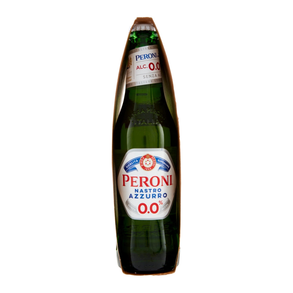 Birra peroni nastro azzurro zero alcol confezione 12 bottiglie da 33 cl