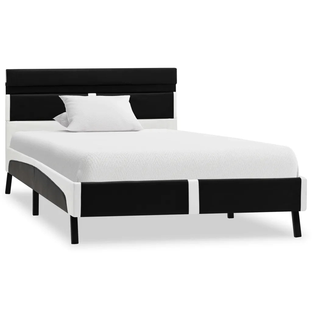 Giroletto con LED senza Materasso Nero in Similpelle 90x200 cm 280302