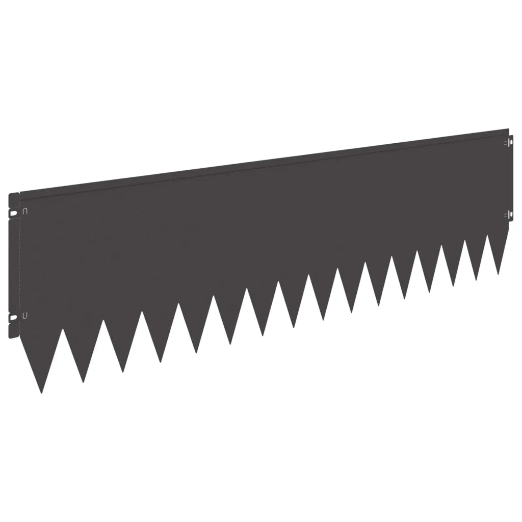 Bordura per Prato 20 pcs 103 x 30 cm Acciaio Nero 8008505