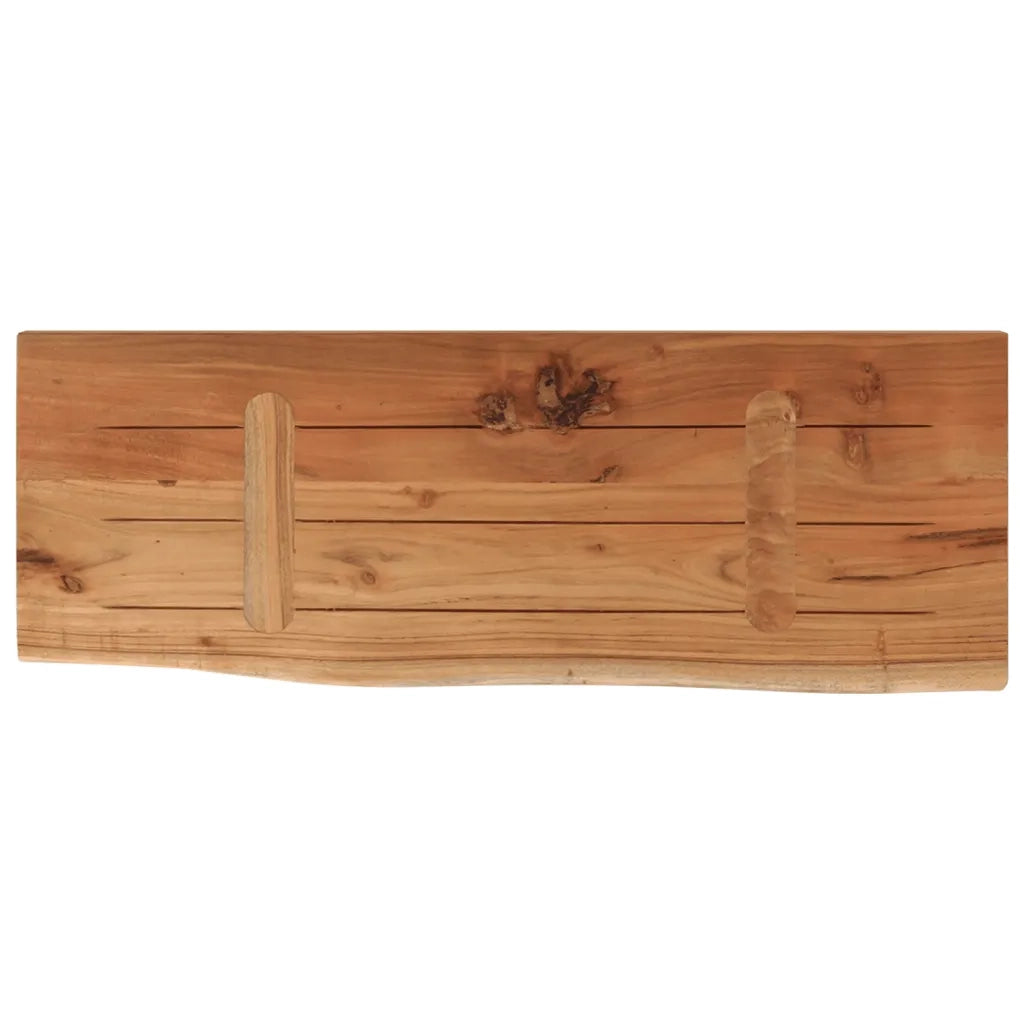 Mensola a Muro 70x30x3,8cm Rettangolare Legno Acacia Bordi Vivi 370285