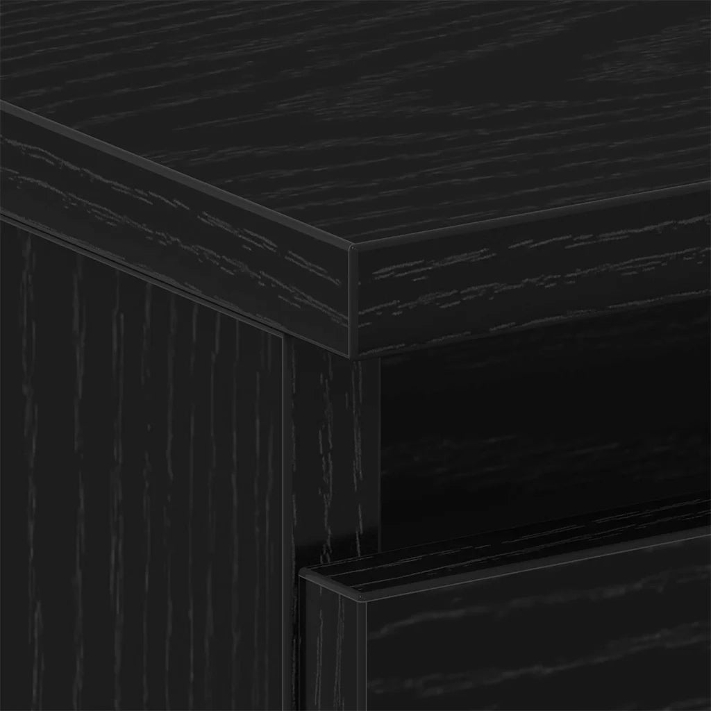 Armadio da Notte Rovere Nero 40 x 35 x 69 cm Legno multistrato 862578