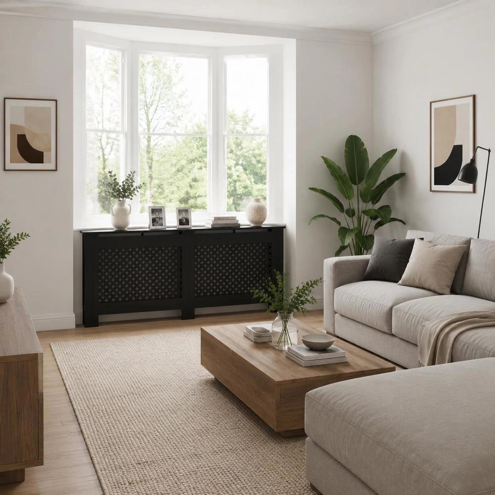 Radiator Cover, White, 172x19x81.5 Cm, MDF