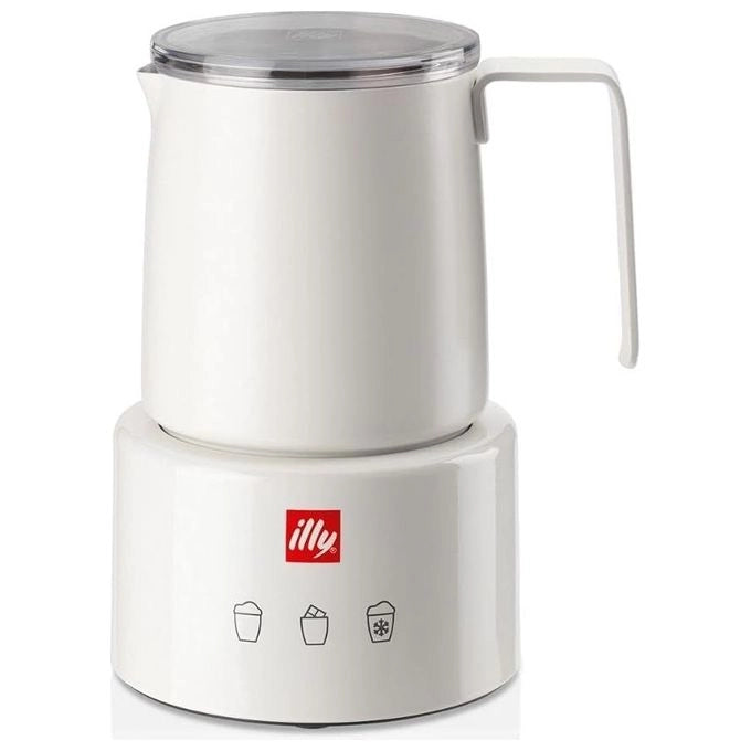Illy 22984 Milk Frother Montalatte Elettrico 250 ml Funzione Caldo e Freddo Controllo Touch Spegnimento Automatico colore Bianco