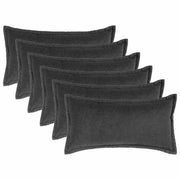 Federa 6 pcs HOUTEN Grigio Scuro 40 x 80 cm Bouclé 918212