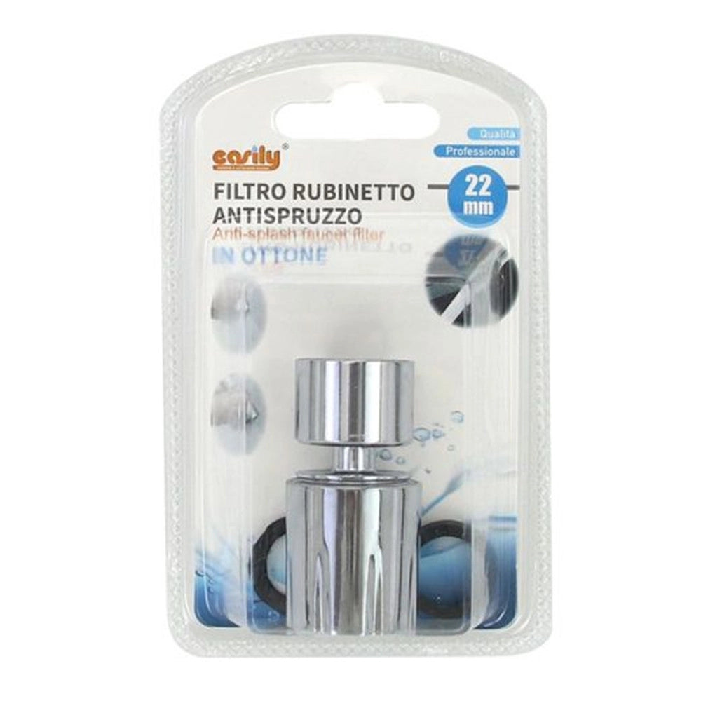 Trade Shop - Filtro Aeratore Rompigetto Prolunga Rubinetto Antispruzzo In Ottone Da 22 Mm 87193 -