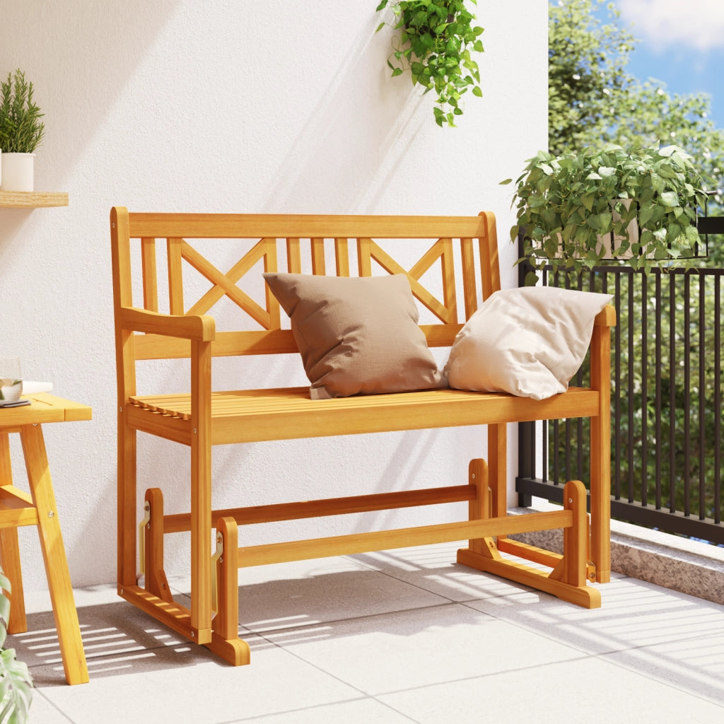 Panchina Oscillante da Giardino 110x59x97 cm Legno Massello Acacia