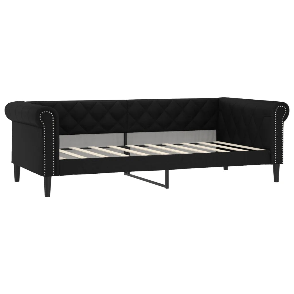 Letto singolo | Letto per adulti | Letto da Giorno Nero 90x190 cm in Similpelle