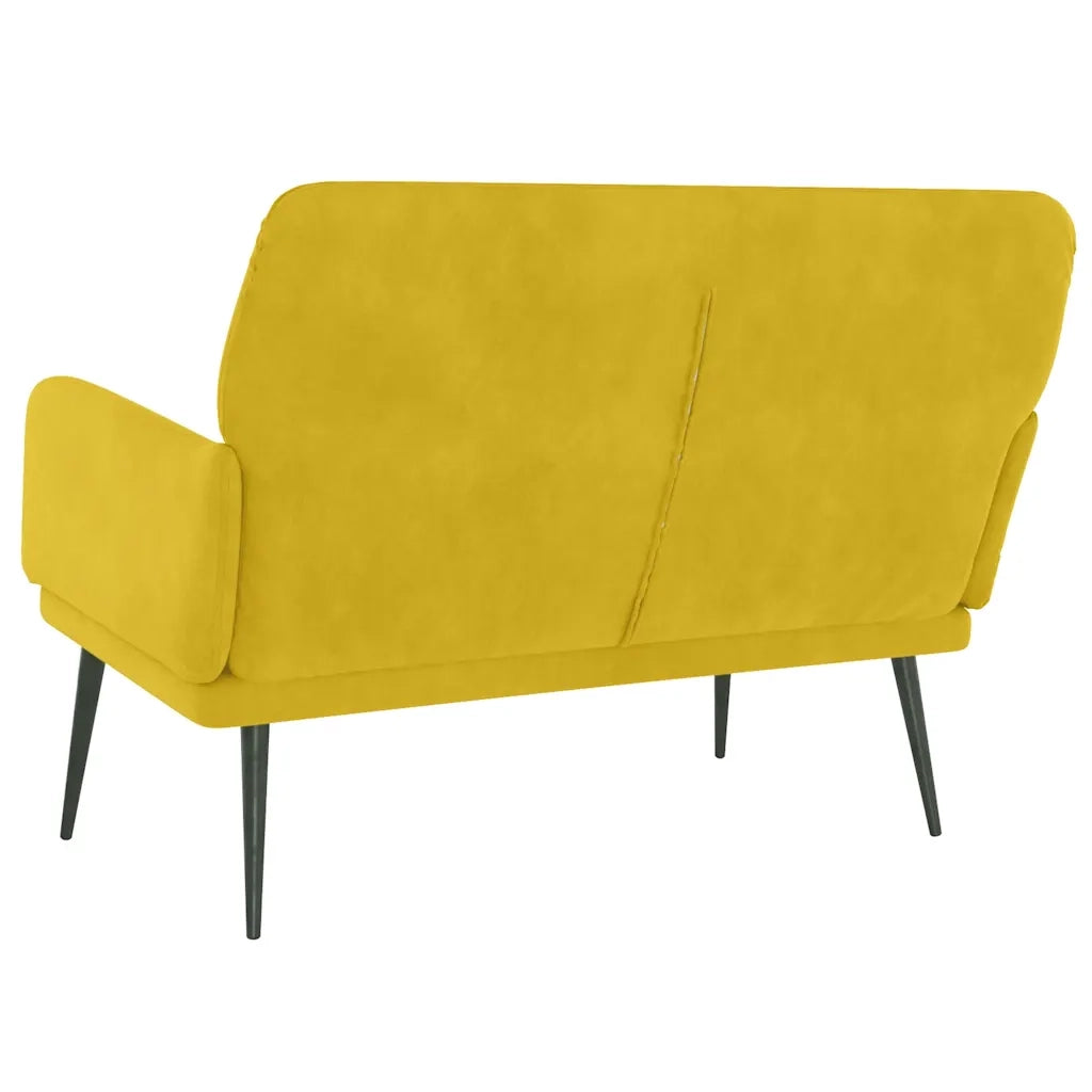 Panca Gialla 108x79x79 cm in Velluto CFW3658302