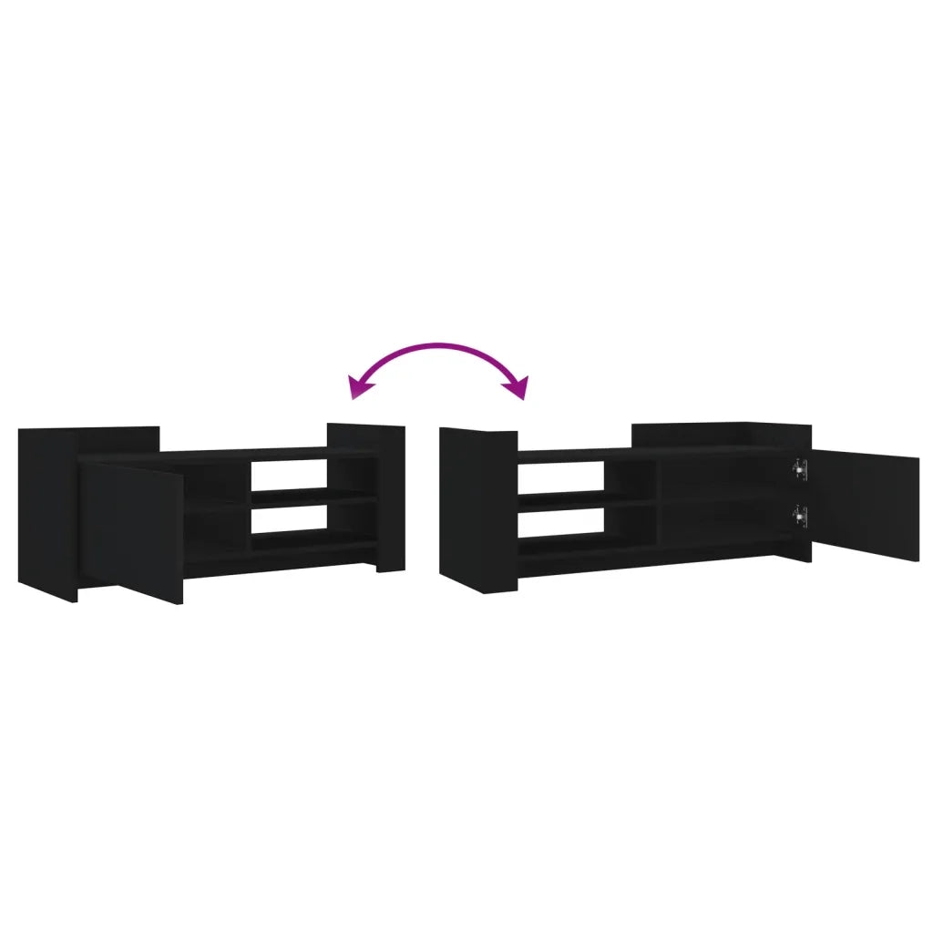 Mobile Porta TV Nero 100x35x40 cm in Legno Multistrato 848375