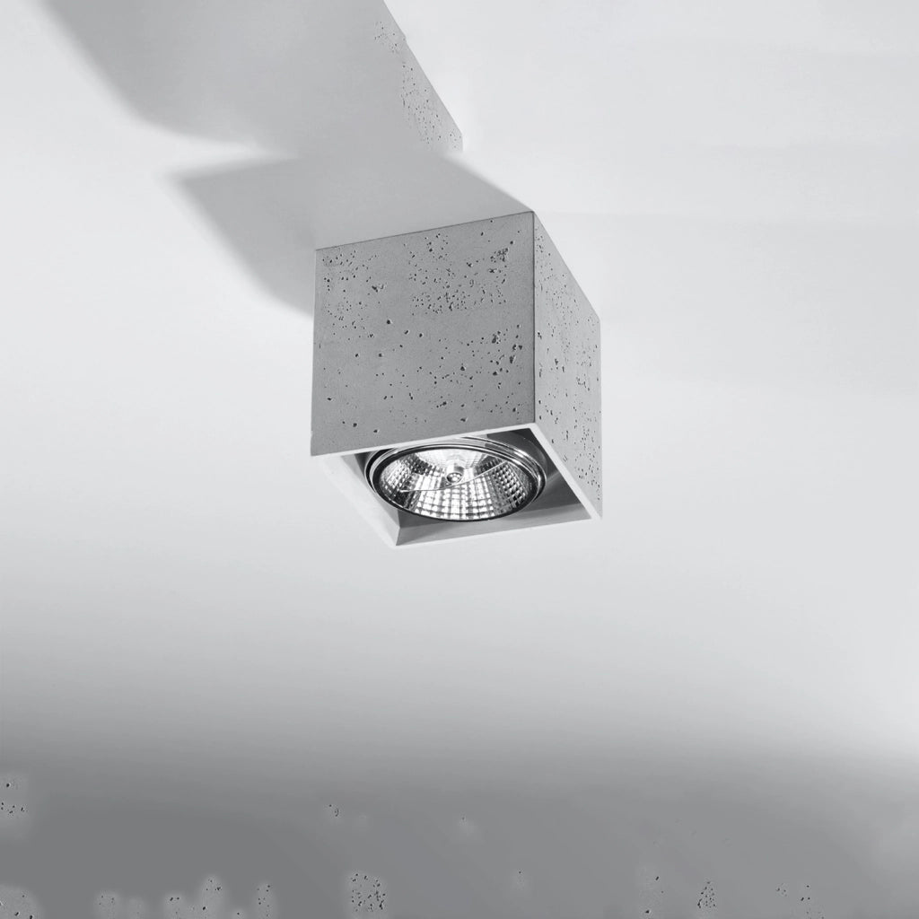 Spot da soffitto Pure Lume Domino 140 cemento GU10