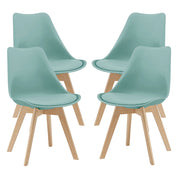 Set di 4 sedie da pranzo in similpelle color faggio menta 03_0006764