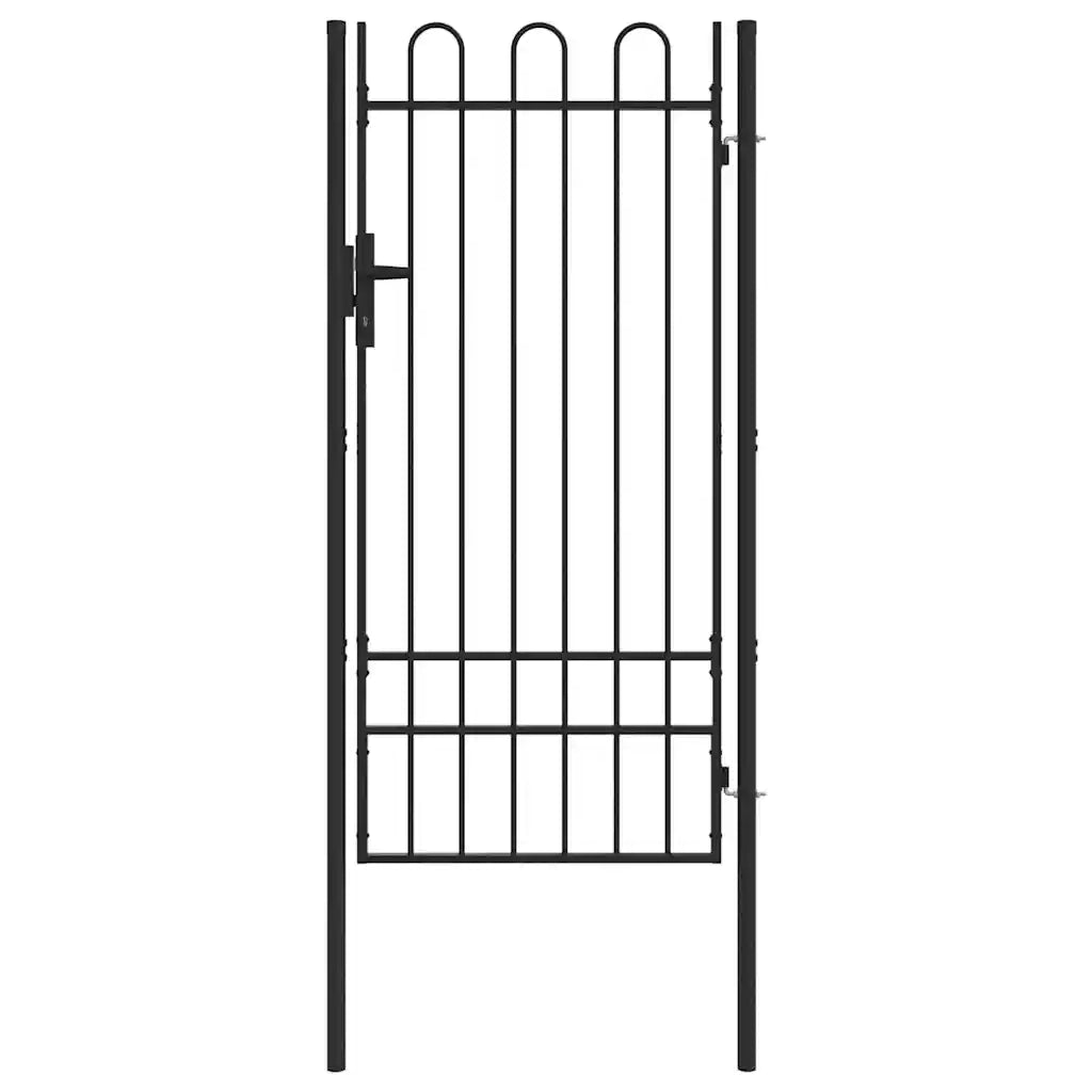 vidaXL Cancello per recinzione Grigio 100 x 200 cm