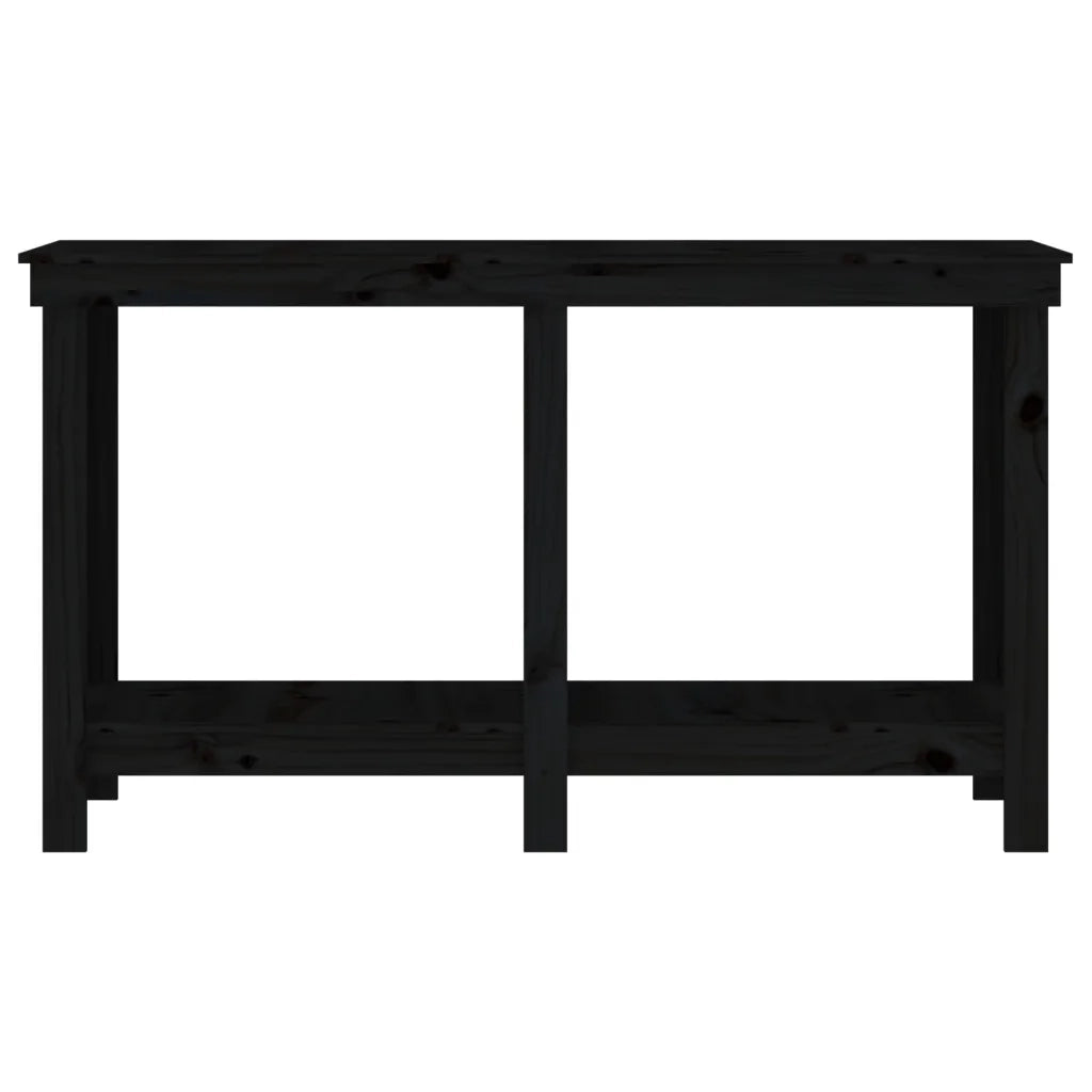 Banco da Lavoro Nero 140x50x80 cm in Legno Massello di Pino 822510